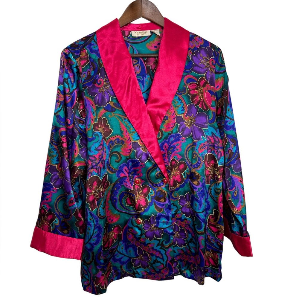 Victoria Secret Gold Label Colorful Floral Pajama‎ Top